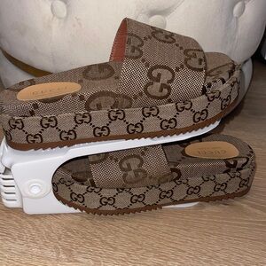 Gucci platform slides